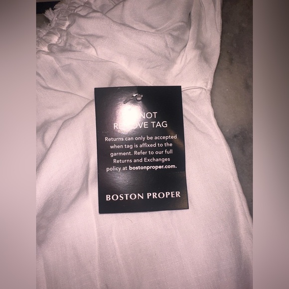 NWT Boston Proper Size‎ XS White Off-Shoulder Dress with Ruffle Sleeves - Picture 11 of 14